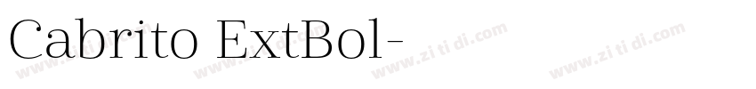 Cabrito ExtBol字体转换 Cabrito ExtBol字体转换